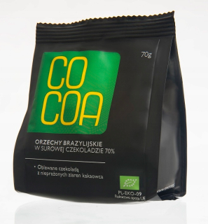 Brazílske orechy v surovej čokoláde bio