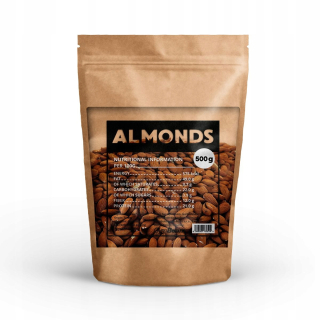 Orechy - ORECHY PRÍRODNÉ MANDLE 500g GymBeam