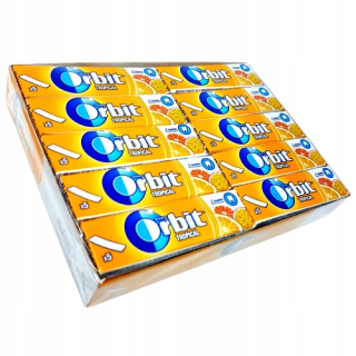 Ovládacie dráhy ovocnej gumy bez cukru 20ks listy