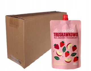 Owolovo Mus Apple - Strawberry 200g x 16ks