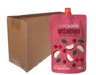 OWOLOVO MOUSSE JABLKO-ČEREŠŇA 200g x 16ks