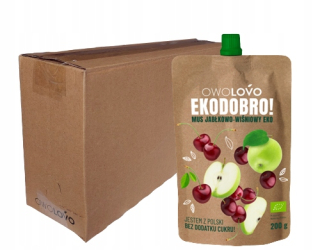 Owolovo Mus Apple - Cherry Eco Bio 200G X 16