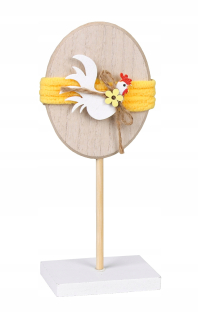 Veľkonočná dekorácia - Veľkonočná figurína drevená kogut 18 cm