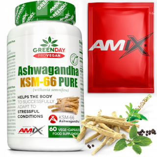 Testosterón - Znížte hladinu stresu, kortizol Ashwagandha KMS-66