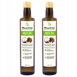 MeaVita MCT kokosový olej prémiovej kvality (2 x 500 ml)