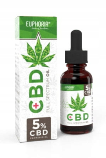 CBD - Eufória konopného oleja 5% CBD 10ml