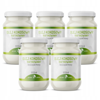 Coconutový olej rafinovaný čistý 5x 900ml balíček