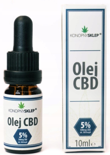 CBD - Konopný olej 5% CBD 10 ml 500mg - Kompletná analýza
