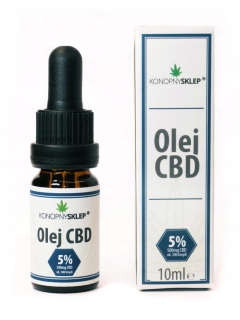CBD - olej 5% CBD 10 ml 500 mg Výroba konope Endoca