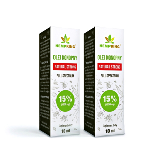 CBD - CBD zmršťovacie olej 15% | 10 ml Hempking | 2-PAK