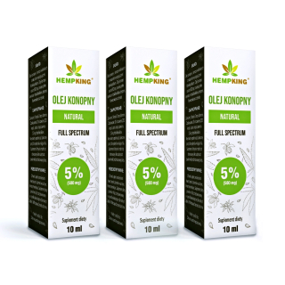 CBD - CBD HEMP OIL 5% HEMKING CERTIFIKOVANÝ 3-PAK
