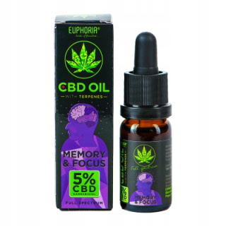 CBD - Eufória Konopný olej pre pamäť a koncentráciu 5%