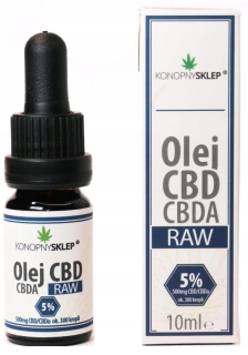 CBD - HEMP OIL 5% CBD + CBDA 10ML 500mg Certifikát