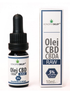 CBD - RAW CBD + CBDA konopného oleja 5% 10ml