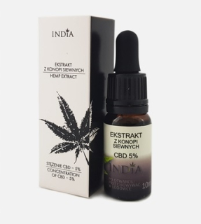CBD - Koncentrácia EXTRACTH CBD HEMP OLEJA 5% 10ML India