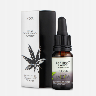 CBD - extrakt konopného oleja s CBD 5% 10ml Indie kanabisom