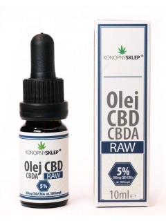 CBD - Raw Raw surový olej 5% CBD + CBDA 10 ml 500 mg