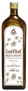 Ľanový olej LenVitol budwig 1000ml omega 3 a 6