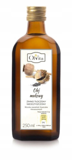 Poppy olej 250ml za studena lisované čerstvé olvita