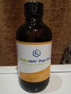 CBD - Konopný olej čisté zlato 120 ml, 1000 mg CBD