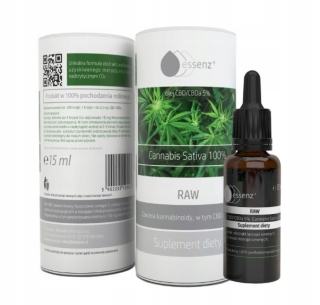 CBD - CBD / CBDA olej 5% Essenza RAW 15ml konope S + GR