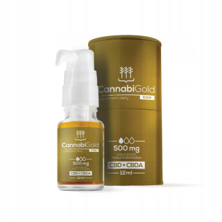 CBD - CBD + CBDA olej surový 500mg 12ml CannabiGold