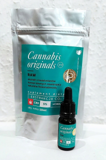 CBD - CBD olej Cannabis originálov RAW CO 2 5% 10 ml