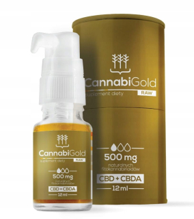 CBD - CBD + CBDA RAW 500mg CANNABIGOLD 12ml