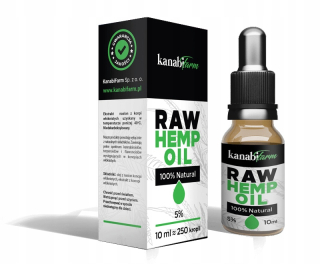 CBD - RAW Oil Oil Oil 5% 100% prírodný CBD Essential
