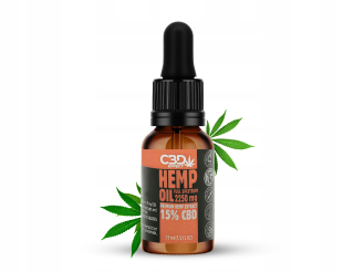 CBD - CBD HEMP OIL 15% - 15 ml - CERTIFIKOVANÝ