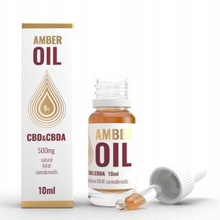CBD - CBD + CBDA lov olej 5% 10ml 500mg - Amber Oil