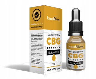 CBD - CBG konopného oleja 5% extrakcii alkoholom