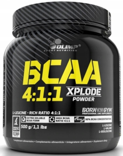 Aminokyseliny - Olimp BCAA Xplode 4: 1: 1 500 g aminokyselín Hruška