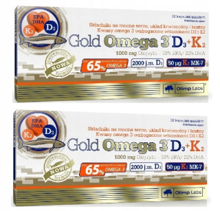 Olimp Gold Omega 3 D3 + K2 60Kaps Zdravé kosti
