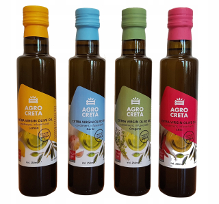 Olivový olej - Sada 4 príchutí olivového oleja 250ml GRÉCKY KROT