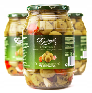 Excencia Olives Gordal Cesnak Oregano