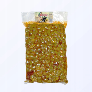 Olivy bez semien zelené marinované pikantné 4 kg