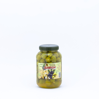 Zelené olivy s mandľami 900 g čistej hmotnosti