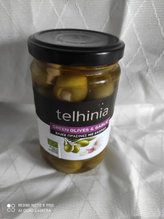 Zelené olivy plnené bio