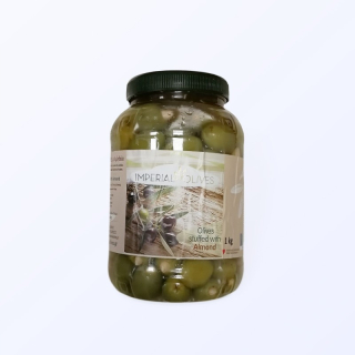 Zelené olivy plnené ALMOND 1KG