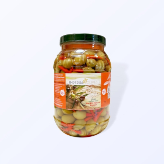 Zelené olivy plnené PIRI PIRI PIRI 2KG