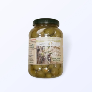 Zelené olivy plnené pomarančom 2 kg