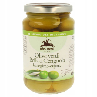 Zelené olivy v Bio 350g Alce Nero