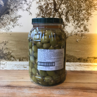 Zelené olivy s 2KG ALMOND