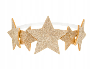 Halloween - Hlavná skupina Golden Glitter Stars na elastickom pásme