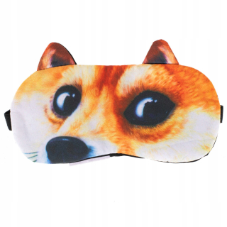 Halloween - Mäkký očný pás pre spací gél vložku líška