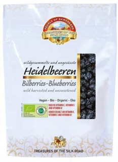 Sušené ovocie - Organické nesladené bilberry 100 gramov