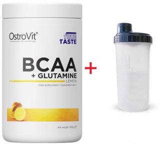 Aminokyseliny - Ostravit BCAA + glutamín 500g Lemon + Szejker