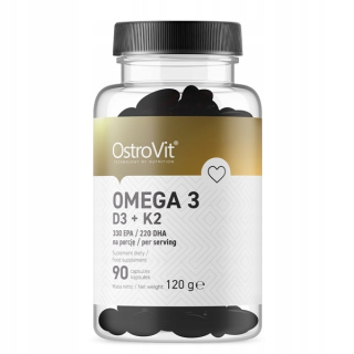 OstroVit Omega 3 D3 + K2 90 kapsúl MASTNÉ KYSELINY