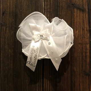 Doplnky na krst - Organza dekoration krst zisk striebro